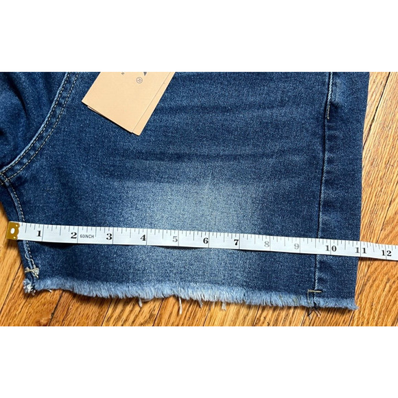 Genleck Shorts NWT Women Size 10 Light Blue Denim Zip Cut Off - Picture 5 of 6